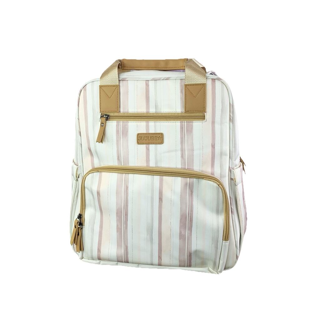 NWT JuJuBe Nature Babe Diaper Bag Backpack Watercolor Stripe